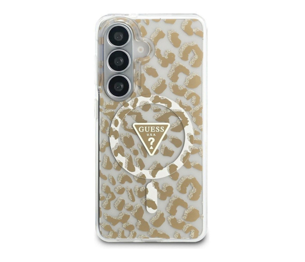 Guess Etui Leopard Print Triangle MagSafe do Galaxy S26 brązowy - 1522704 - zdjęcie 2